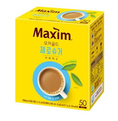 Maxim Mocha Gold ohne Zucker – 50 Sticks | Koreanische 3-in-1 Kaffeemischung | Ohne Zucker, voller Geschmack