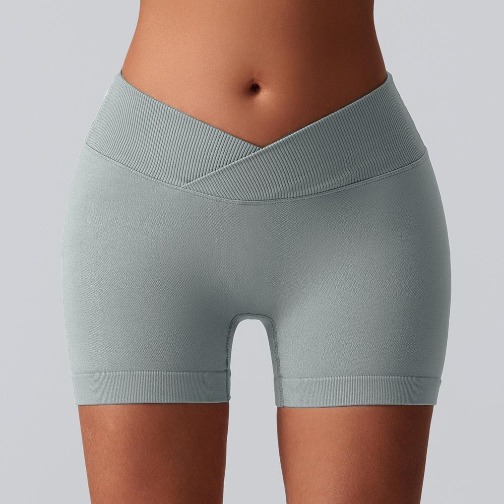 Outdoor Hip Lifting Dreiteilige Yoga-Shorts Hohe Taille Fitnesshosen Sport-Laufshorts Damen Yoga-Kleidung Schnelltrocknende Shorts Damen