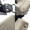Used COACH Handbag Hamptons Hamptons Braided Leather CarryallHandbag white/black leather Women
