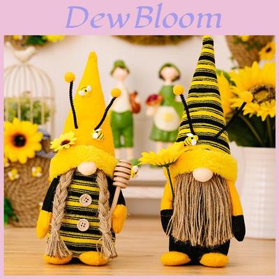 Adorable Knitted Bee Festival Gnome Doll With Antennas For Home Decoration