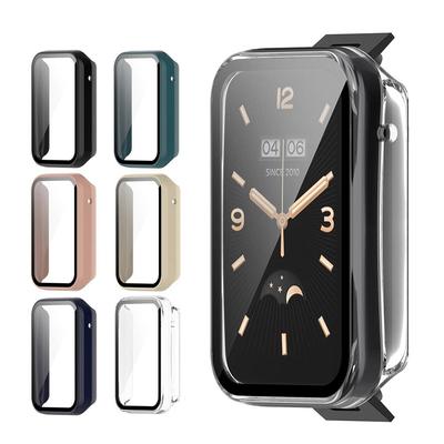 PC+Tempered Glass Protective Case For Xiaomi Mi Band 7 Pro Full Screen Protector Shell Cover