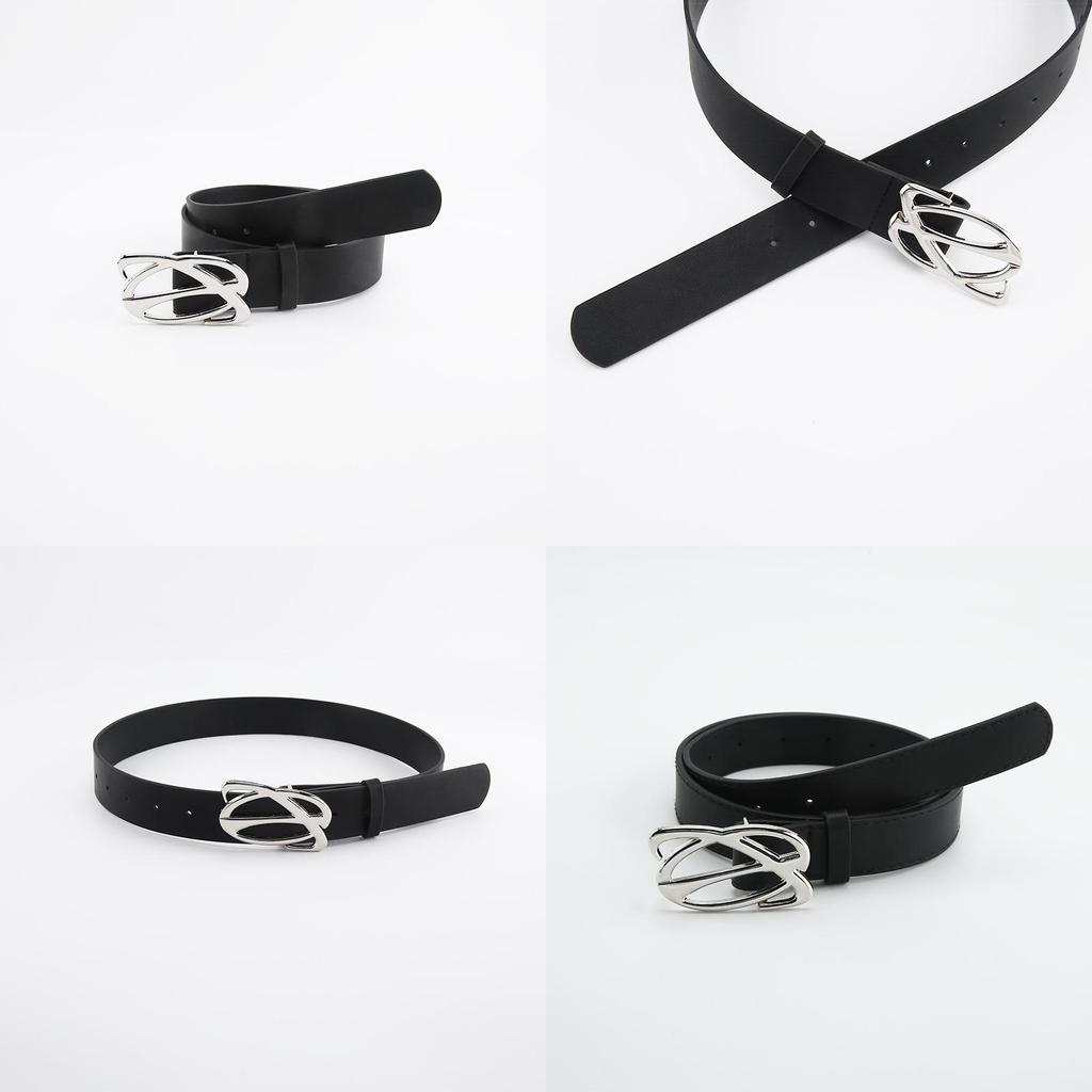 New Style Women's Denim Belt Decorative Belt With Smooth Alloy Buckle Trendy Fashion Belt