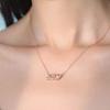 Beixi S925 Sterling Silver Pulsating Heart Rhinestone Necklace for Women