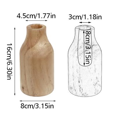 Für Home Office Hochzeit Natürliche Holz Vase Massivholz Blume Vase Kiefer Pylindrical Vase