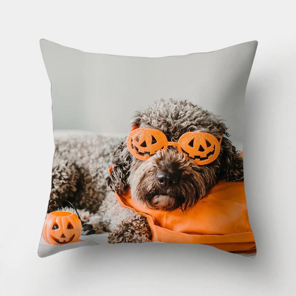 1 Stuk Hond Patroon Kussenhoes Sofa Huisdecoratie Auto Kantoorbenodigdheden Buitenkussen