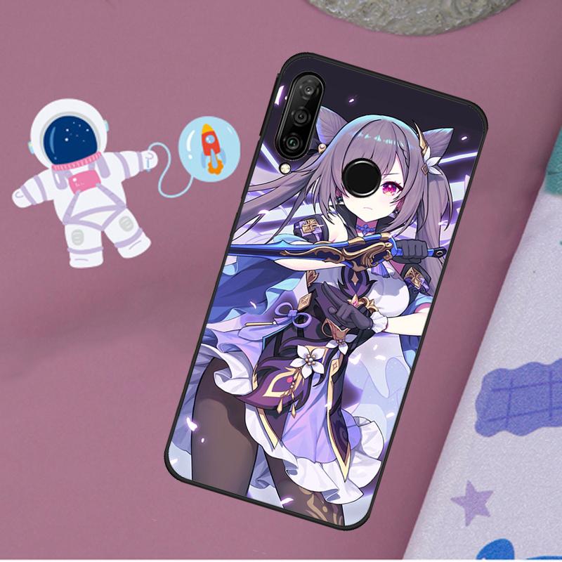 Keqing Genshin Impact Anime For Huawei Nova 11i 8i 7i 3i Nova 10 9 SE 5T Y60 Y61 Y70 Y90 P20 P30 P40 Lite P60 Pro Case