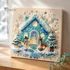 Set Creativo Attività Festiva Pittura con Perle Finte Natalizie Fai da Te Kit Artistico, Carino Kit di Perline 3D Regalo Fatto a Mano per Bambini Artigianato Adulti Principianti, Kit Gemme Parete Casa