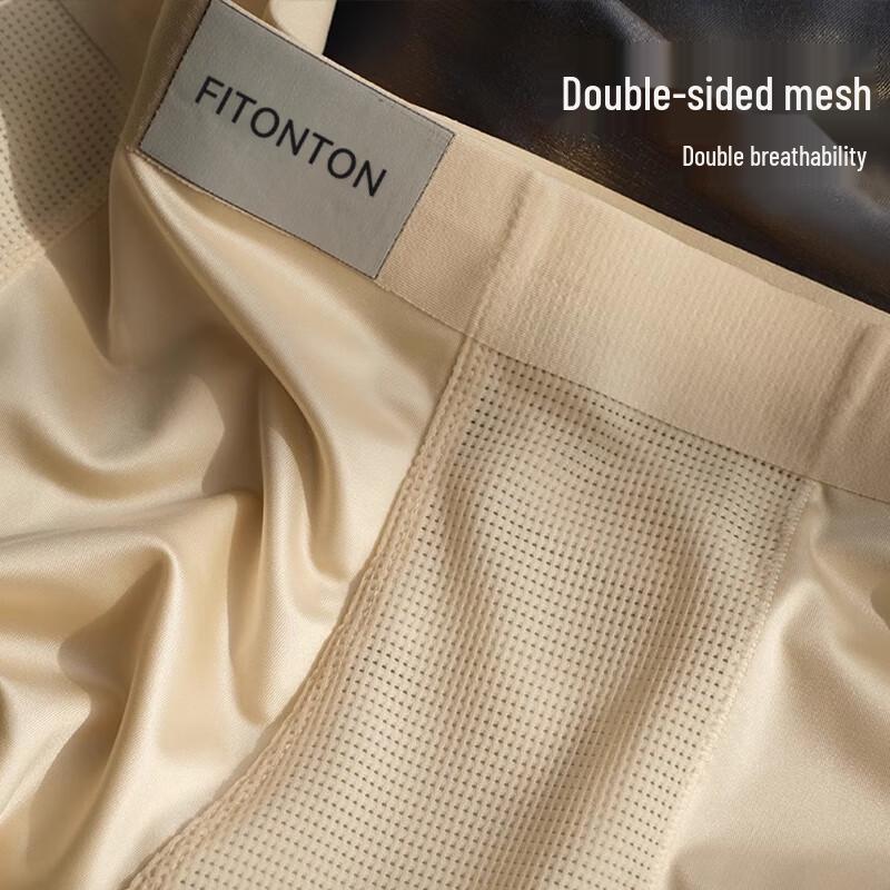 FitonTon Men's Luxury Ice Silk Antibacterial Briefs