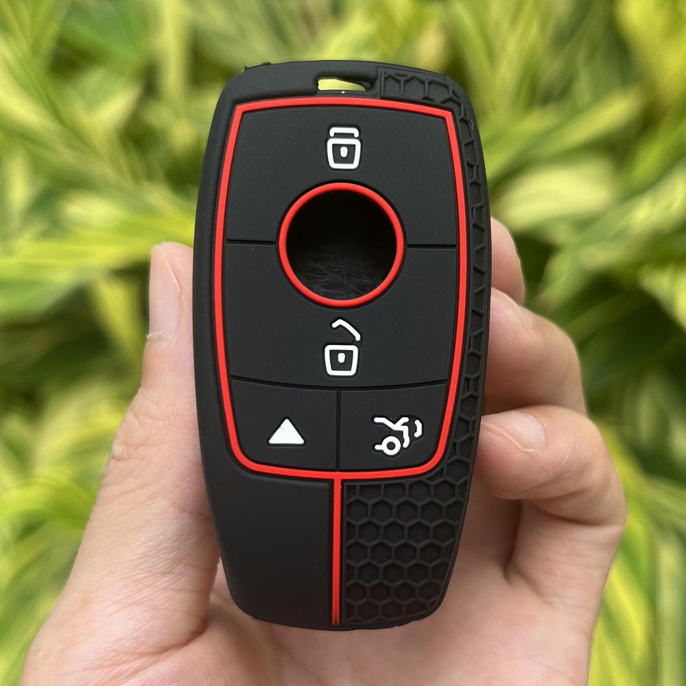 

Silicone Car Key Case Holder Shell Soft Remote Cover Protector for Benz New A C E S GLE CLS W177 W205 C205 W213 W222 W167 C257 чорний