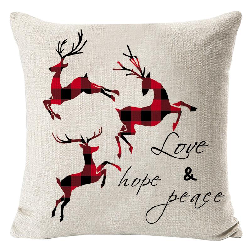Christmas Pillowcase Home European Linen Sofa Cover Cushion Cushion Pillowcase Back Cushion