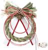 Osaka Choseido New Shimenawa Stylish Entrance Wreath with Approximately 19cm Shizuku Dried Flower Beckoning Cat Chopstick Rest Bonus Year's