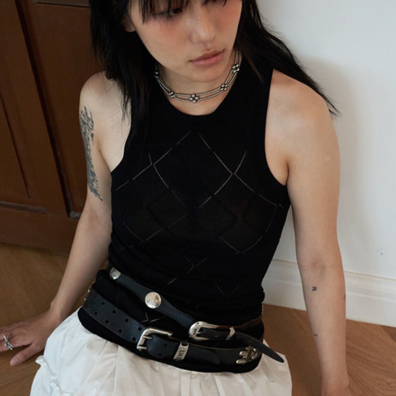 Dazzling Club Metalic Beads Weaving Choker