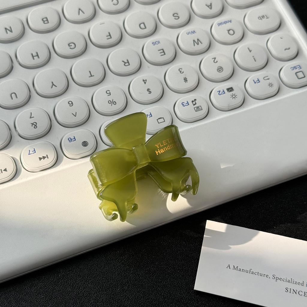 Chic Korean Style Small Bow Hair Clip Made From Acetate Perfect For Fashionable Women