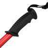 Outdoor Aluminium Alloy 4-Sections Suspension Straight Handle   Pole Walking Stick Alpenstock for Climbing Camping