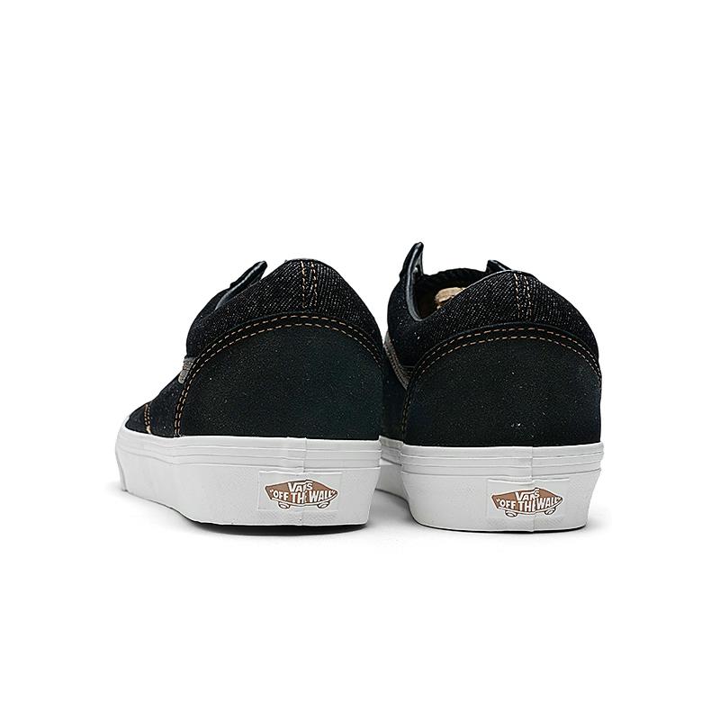 Vans Old Skool Leather Comfortable Versatile Low-Top Skate Shoes Unisex Sneaker Black VN000D7ZBPR