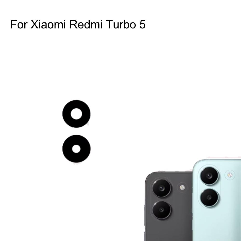 

2PCS A SET For Xiaomi Redmi Turbo 5 Max Replacement Back Rear Camera Lens Glass For Xiao mi Redmi Turbo5 Glass lens Parts Turbo 5