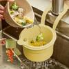 Automatic Cleaning Push Drain Basket - Food Waste Disposal Basket with Removable Bottom.