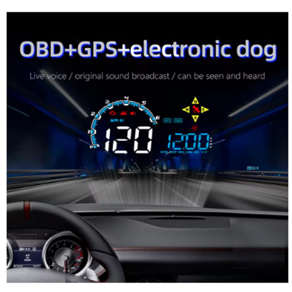 M20 Head Up Display Car Universal Dual System 3.5 Inches HUD, Speedometer OBD2 GPS Interface, Speed MPH, Engine RPM, Compass, OverSpeed Warning