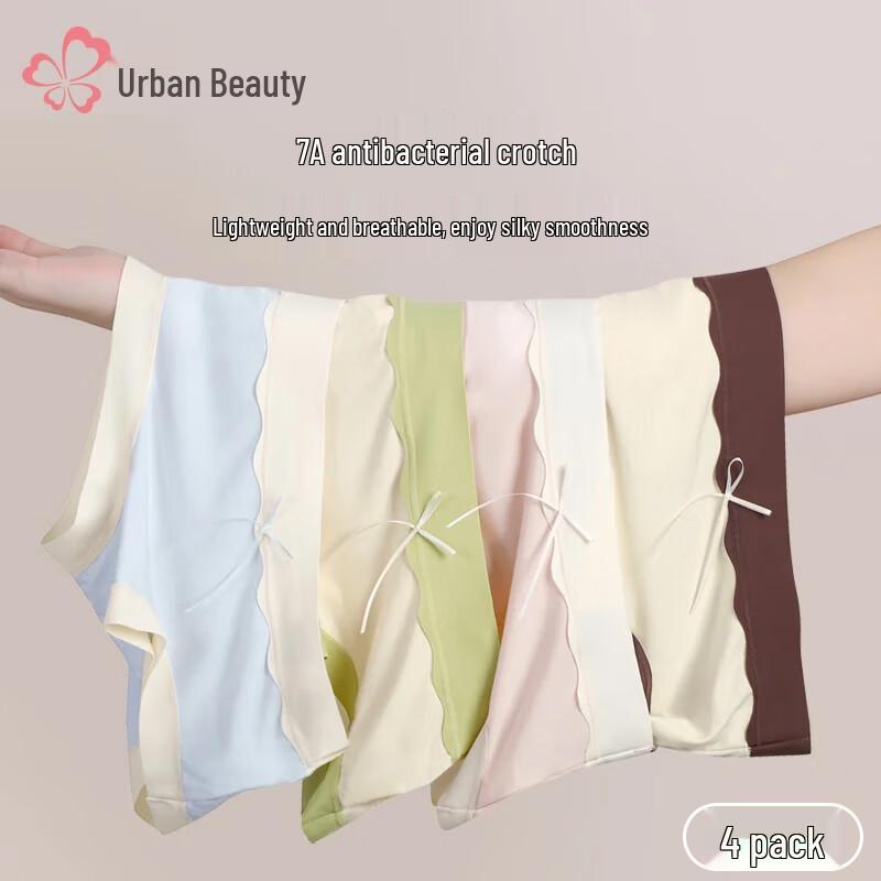 Urban Beauty Women's Modal Mulberry Silk Briefs 4-Pack