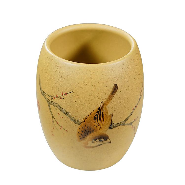181ml Yixing Purple Clay Bird Teacup Ancient Tea Bowl Tea Cup Set Tea-tasting Smelling Cup Jianzhan Master Cups Cha Decoration
