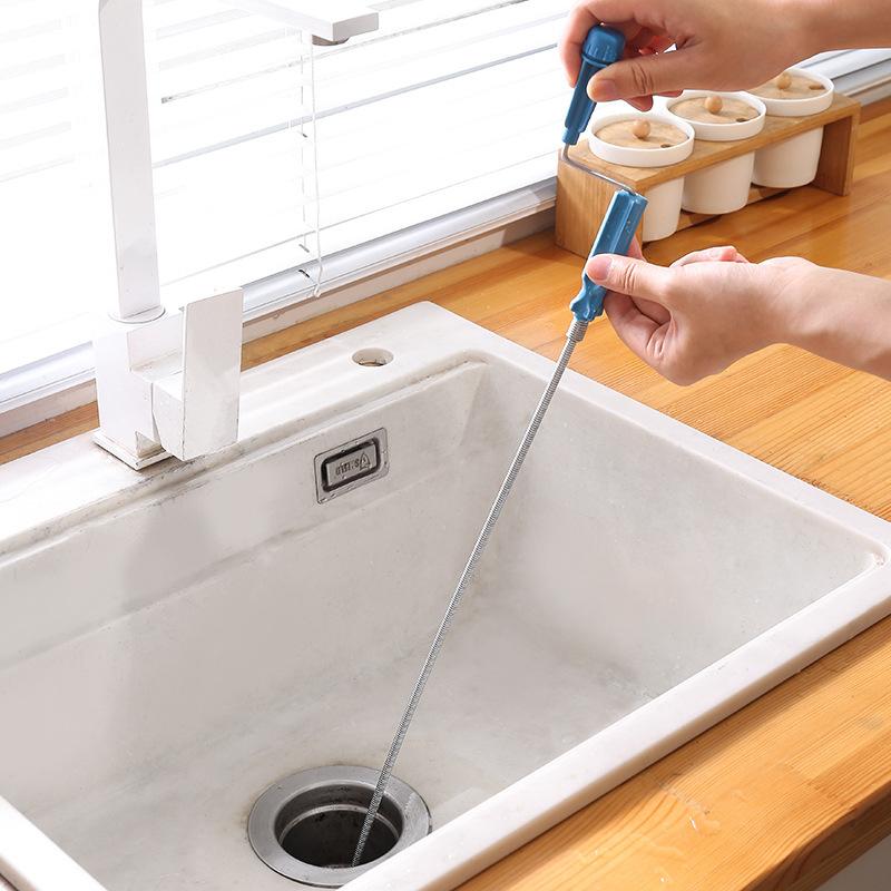 Spring Steel Wire Unclogging Tool, A Tool for Unclogging Drain Pipes, Toilets and Sewers, A Magic Tool for Unclogging Pipes