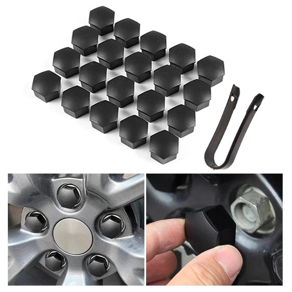 20pcs Car Wheel Tire Nut Caps Anti-Rust Protection Cover 21mm Car Hub Nut Decoration Cap Accessories For Tesla Model 3 Y X S