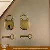 Little Bear Zinc Alloy Padlock with Key, Stationery Notebook Charm, Bag Accessories, Craft Lock Ornament.