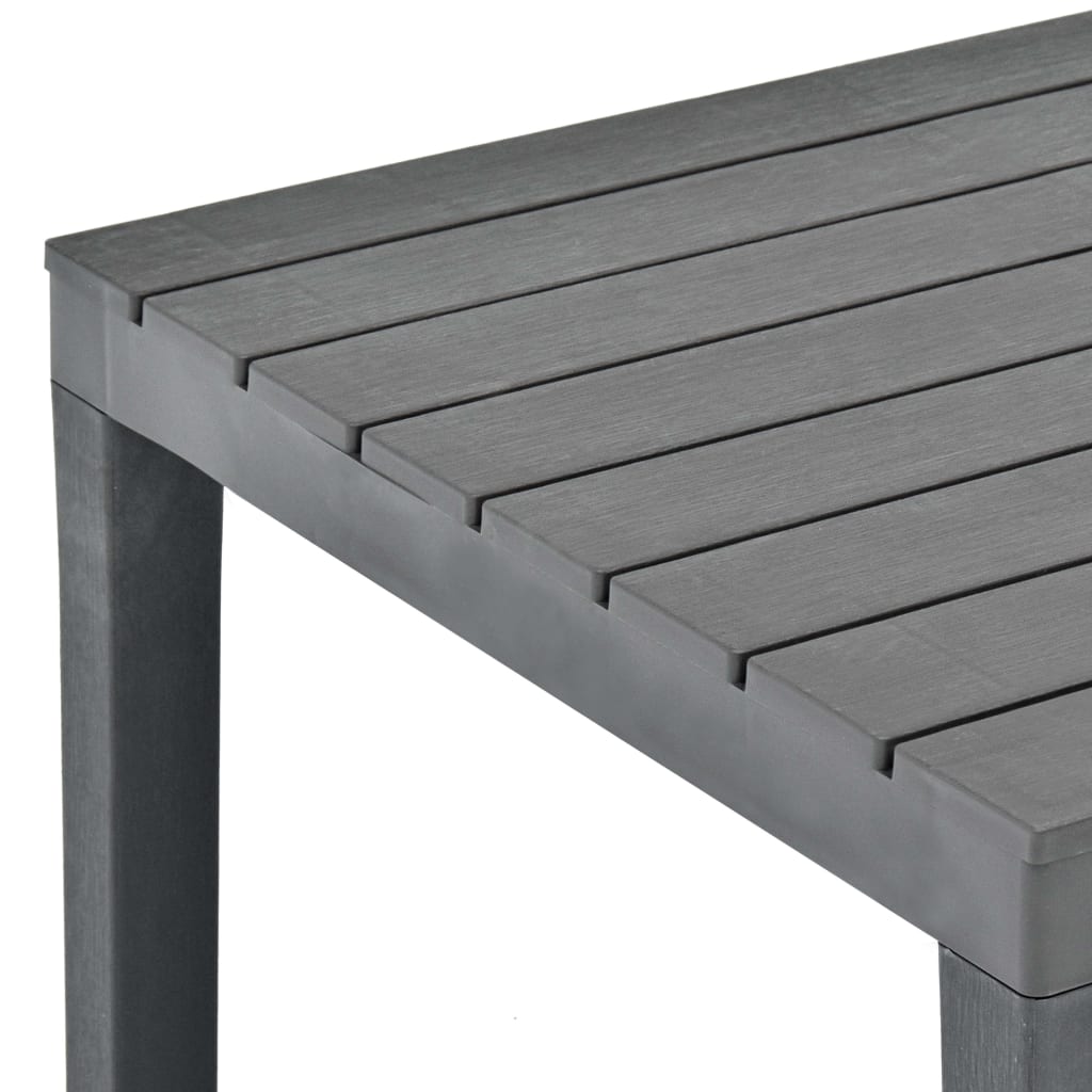 Garden Table Anthracite Grey 78 x 78 x 72 cm Plastic