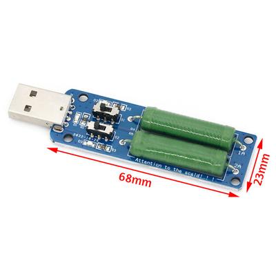 1PCS USB Electronic Load Plastic USB Port Load Resistor Digital Current Voltage Meter Tester 3A/2A/1A With Switch Power Tool