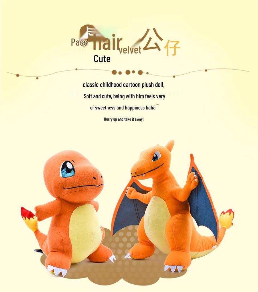 Large Standing Charizard Plush Doll - Charmander Evolved Form