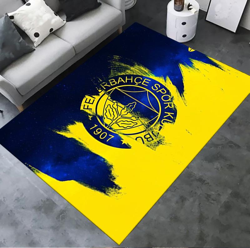 Fenerbahe Sk Teppich für Wohnzimmer Schlafzimmer Zuhause Sofadekoration Kinder Spiel Rutschfeste Bodenmatte