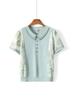2026 Elegant Short-Sleeved Plus Size Set for Middle-Aged Women – Summer Chinese Style Loose Top Blouse