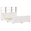 VidaXL Lit bibliothèque sans matelas blanc 120x200 cm bois massif, lit, meuble de chambre à coucher, lit avec rangement, lit 3323810