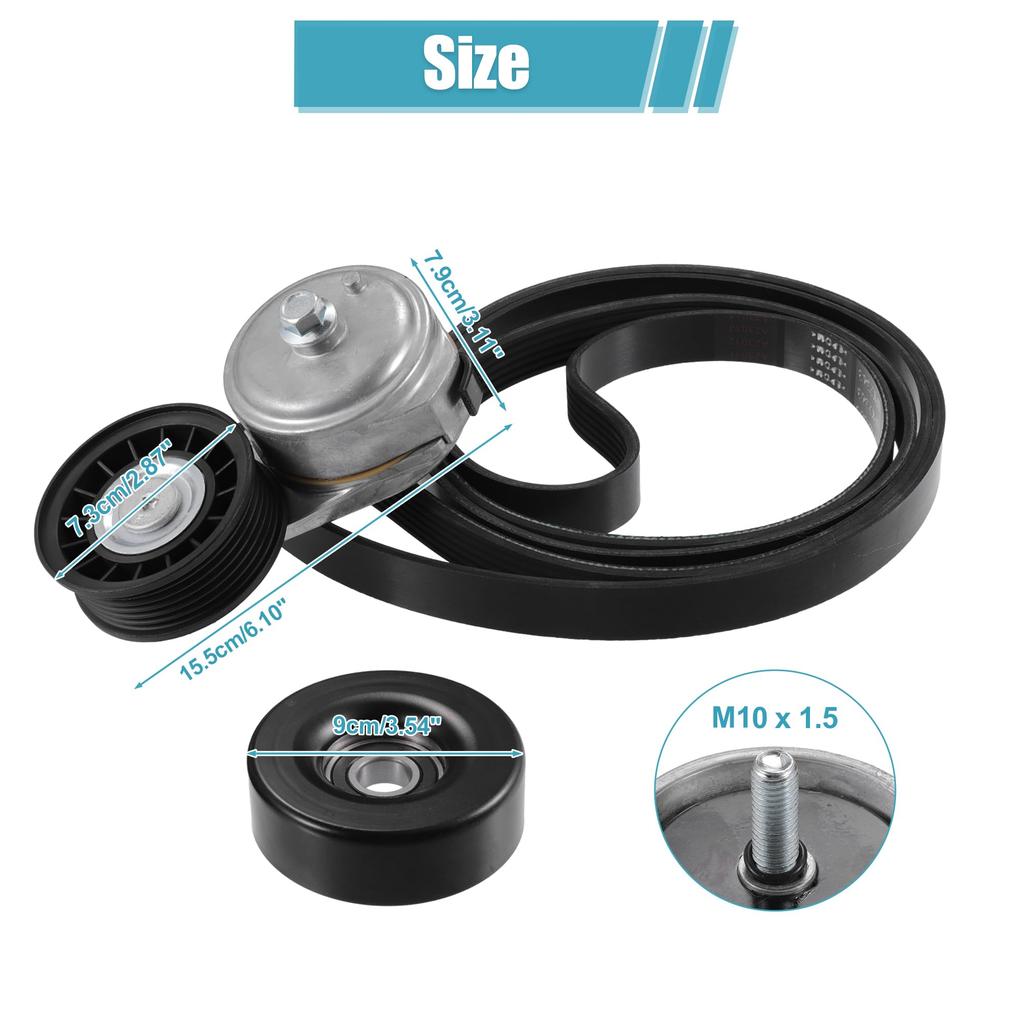 Uxcell Replacement Drive Belt Tensioner Idler Pulley Assembly for GMC Yukon Sierra 1500