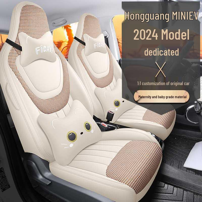2024 Wuling Hongguang Mini Third Gen Full Coverage Cartoon Seat Cushions for Women
