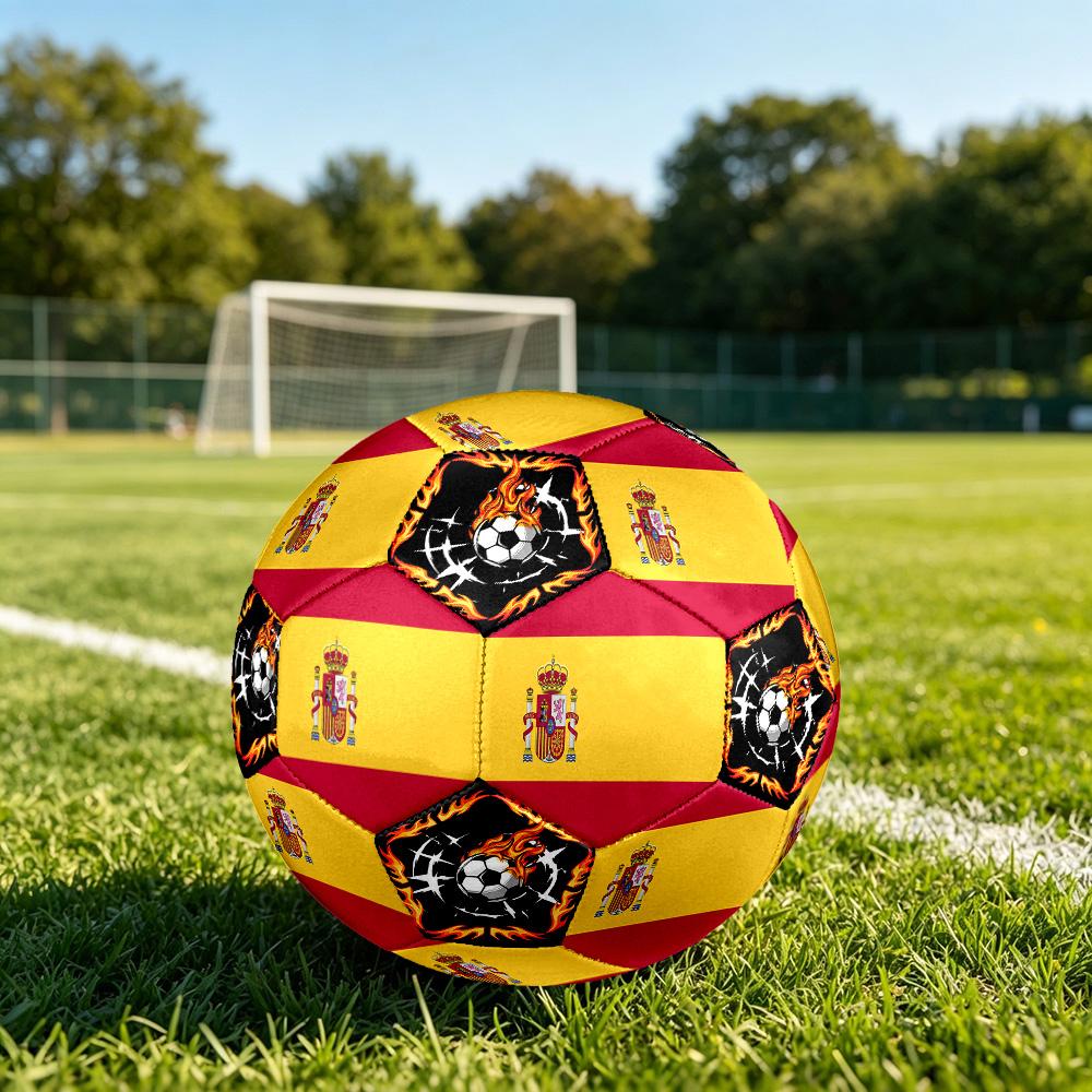 1pc Spanish Sports Theme Size 5 Soccer Ball Professional Match Training Football Indoor &Outdoor Sports Ball Lightweight Durable C6644