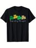Respiratory Therapist Shamrock Graphic Tee Men's St Patrick Day Cotton T-Shirt Casual Healthcare Gift