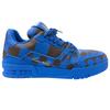 Excellent LOUIS VUITTON Low Cut Sneakers LV Trainer Line Damier Leather Mens 6 Used