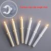 LED Long Stem Candle with Remote-Controlled Flickering Flame for Birthdays and Parties