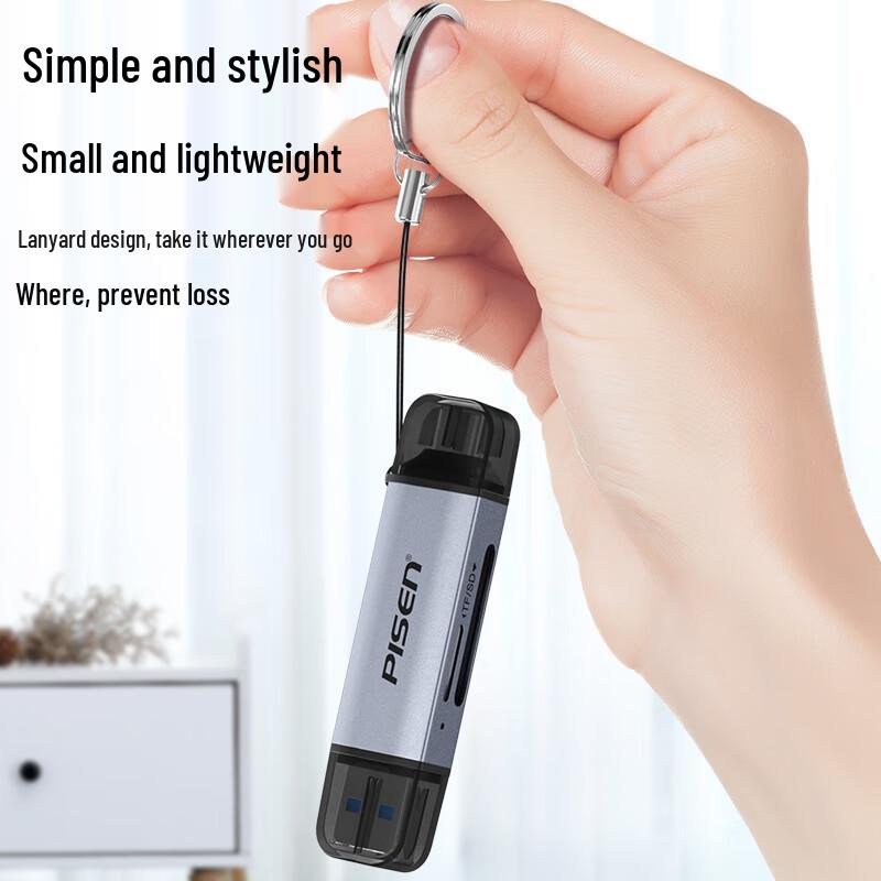 Pisen USB 3.0 Type-C 2-in-1 SD/TF Card Reader