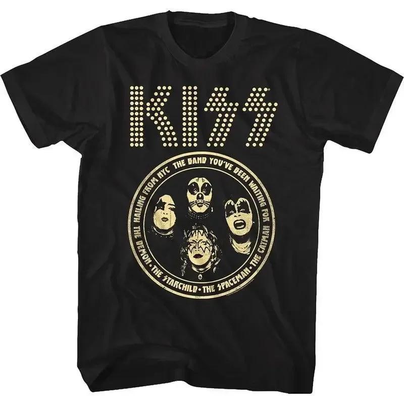 Tričko Kiss Band Pánské Dámské Módní Tričko Bavlněné Tričko Kisss Topy Trička Pánské Volnočasové Hudební Rockové Camisetas Hombre Zábavné Topy