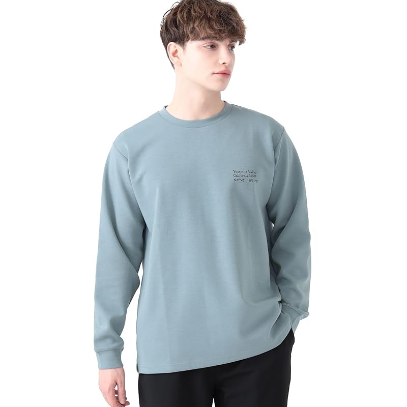 

[Beams Heart] L/S TEE cardboard logo print long sleeve cut and sew men s SMOKE_GREEN L