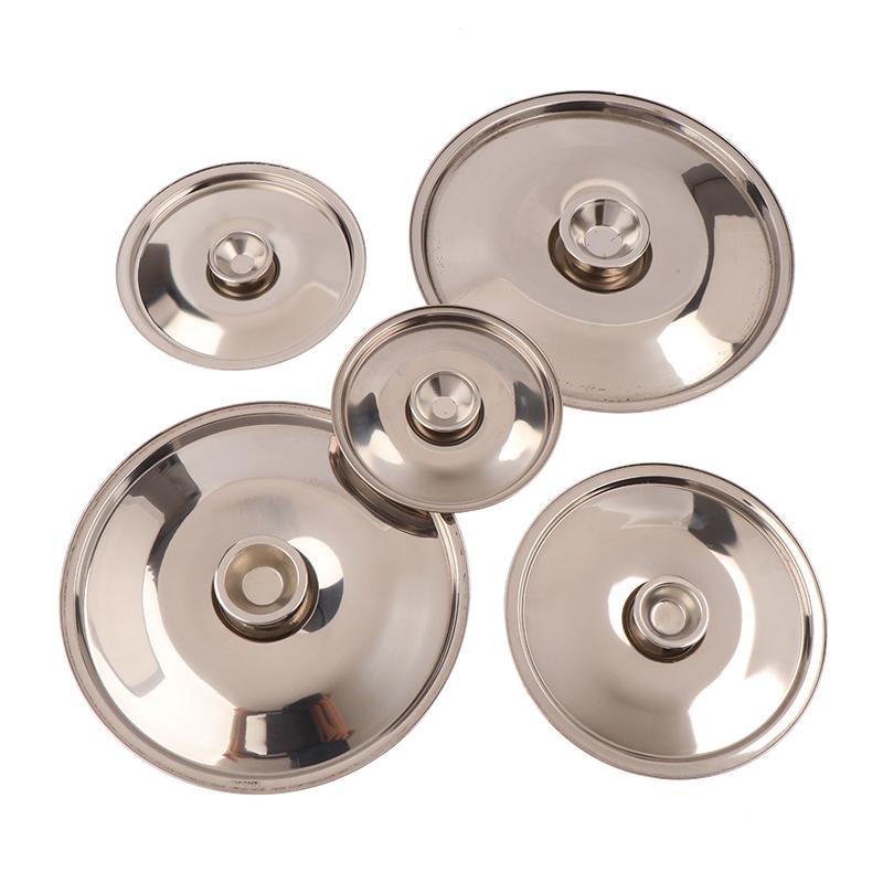 10-26Cm Round Pot Lid Thicken Stainless Steel Saucepan Cover Replacement Universal Kitchen Food Lid Kitchen Supplies