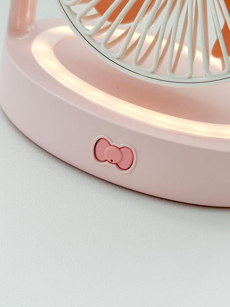New Portable LED Desktop Fan: Lightweight, Rechargeable, Adjustable Three-Speed with Bow Design