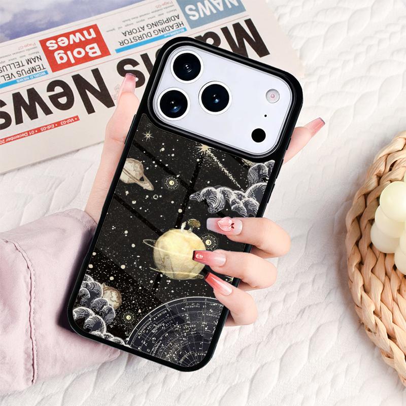 Space Planet Stars Moon Phone Case For IPhone 17 16e 15 14 13 12 11 Pro Max Air Mini Soft Protective Cover