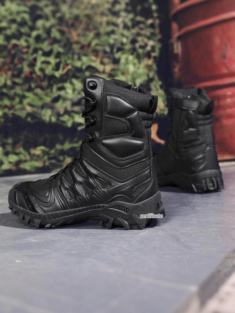 Men's High-Top Combat and Mountaineering Boots – Large Size Outdoor Hiking & Training Footwear, Special Forces Desert Style