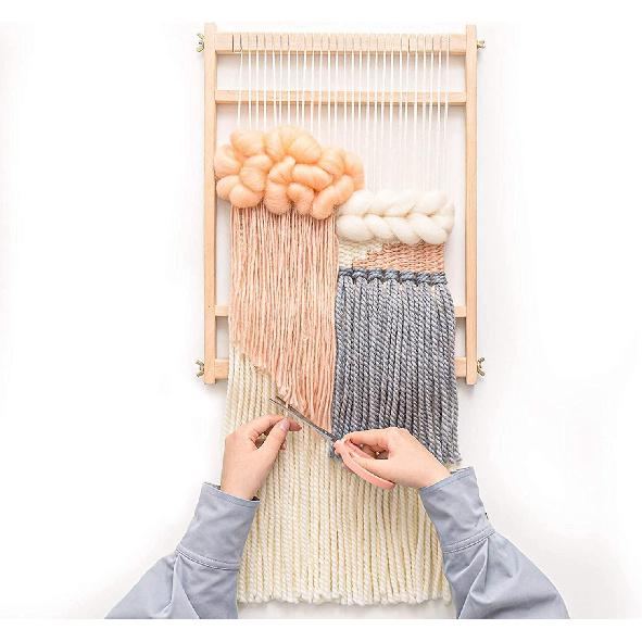 Ayasee Wooden Weaving Loom, Multi-Craft Weaving Frame to Handcraft for Kids and Beginners, 15.7 x 11.8in/ 40 x 30cm