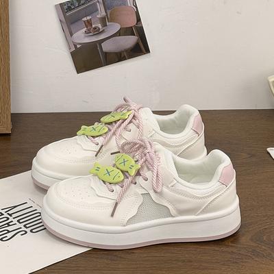 Mode Kleine Weiße Schuhe Clogs Plateau Lässige Damen-Sneaker Allround Keilabsatz Korb 2025 Sommer Creepers Atmungsaktiv Sport Freizeit