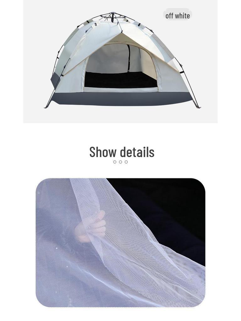Automatic 3-4 Person Tent with Sun and Insect Protection for Indoor/Outdoor Use