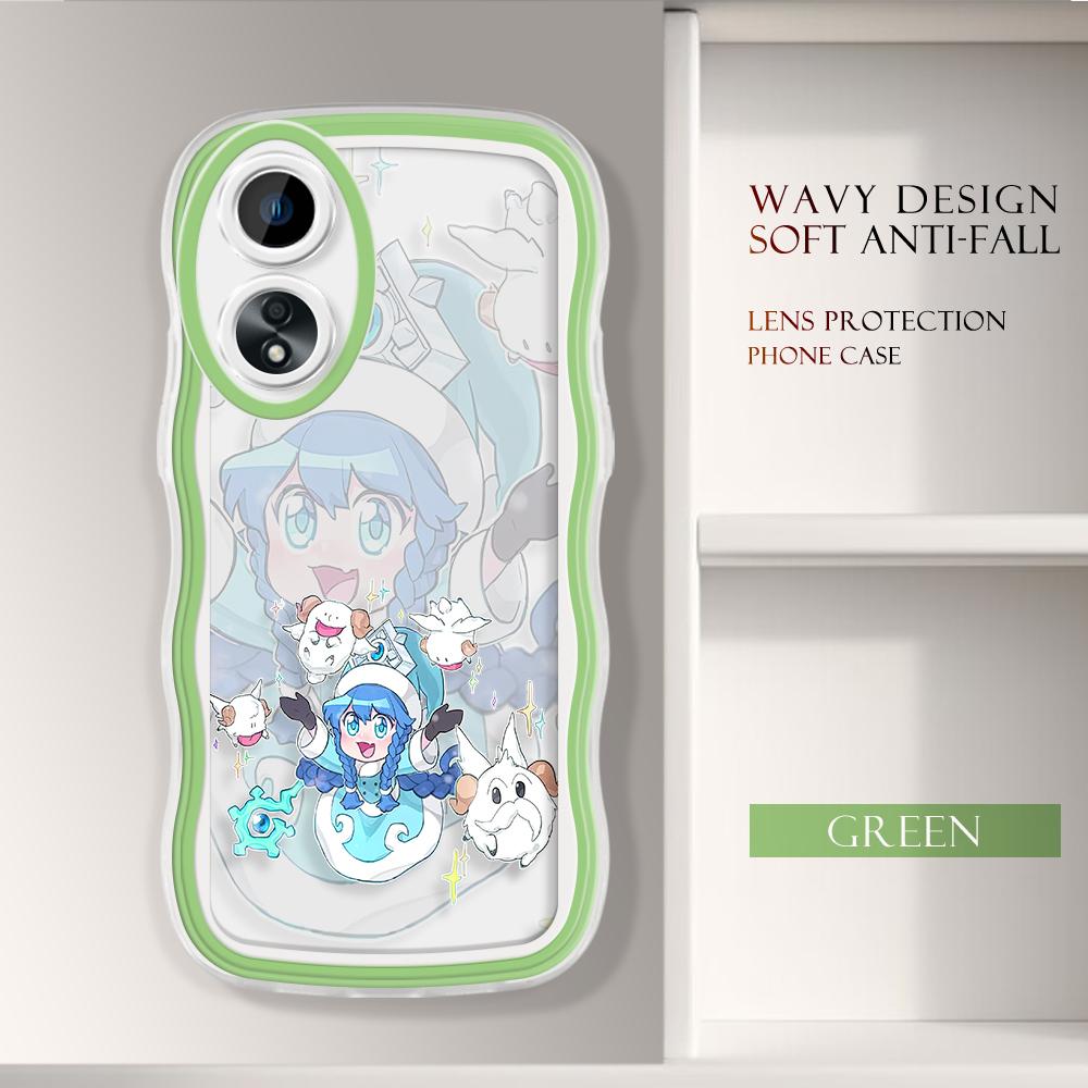 

Модный мягкий волнистый чехол для телефона с мультяшным узором, защита камеры, противоударный чехол для мобильного телефона OPPO Realme OnePlus OPPO A54S